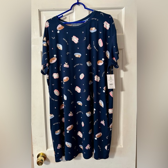 Womens Joyspun Secret Treasures Sleep Shirt 2X 3X sleeping dogs - Picture 1 of 7